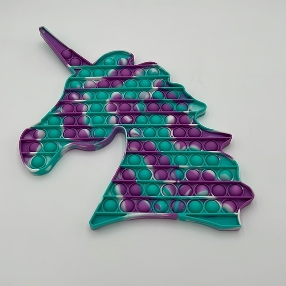 Purple Blue White Unicorn Jumbo Pop It - Picture 1 of 6